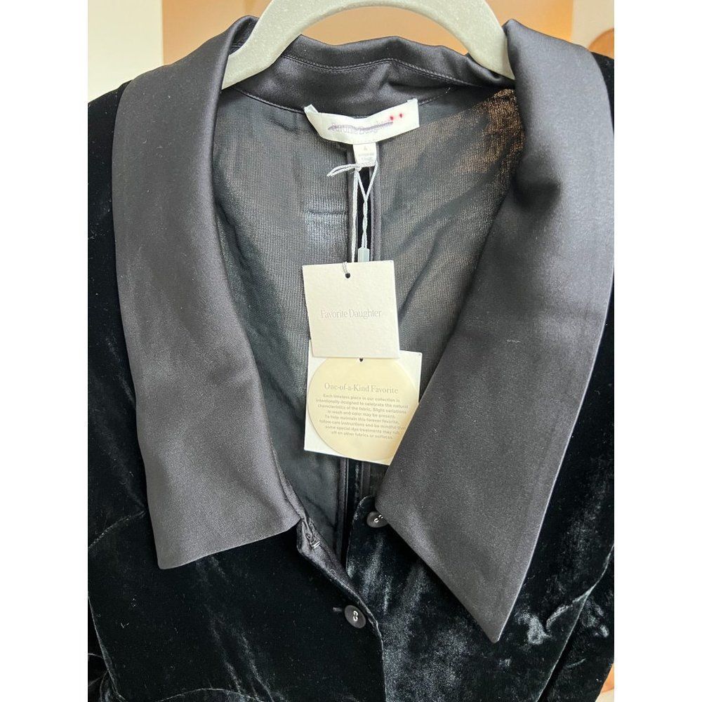Favorite Daughter The Dynasty Long Sleeve Velvet Shirtdress - Picture 6 of 11